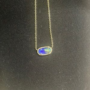 Holographic Blue and Gold Kendra Scott Necklace